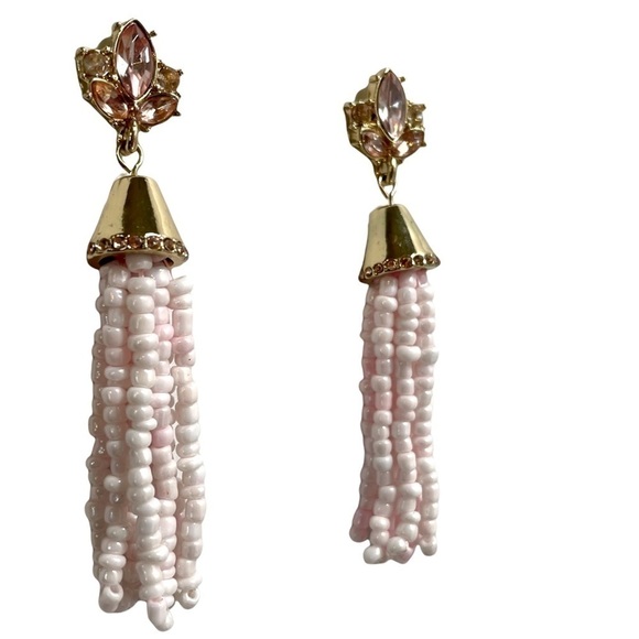Sugarfix by Baublebar Women's Pink Beaded Tassel Drop Earrings - Picture 3 of 5